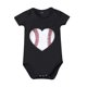 thumbnail image 1 of Gibobby Ropa Para Bebe Ropa de rastreo de manga corta con estampado de dibujos animados de béisbol de Color sólido de verano para niños y niñas de 0 a 24 mese(Negro, 3-6 Meses), 1 of 3