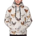 thumbnail image 4 of Hoodies for Men - Rustic Cute Chicken Long Sleeve Comfrt Men'S Fashion Hoodies & Sweatshirts, Sweatshirts for Men Hoodies Pullover Clothing Clothes with Pouch, 4 of 7