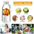 thumbnail image 3 of Moclever 2 in 1 Portable Juicer Blender, 16.9oz Electric Smoothie Blender Rechargeable Personal Fruit Mixer with 6 Blades for Shakes Smoothies Juice, White, 3 of 12