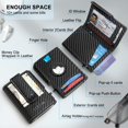 thumbnail image 2 of Cartera MIYOZI Airtag para hombre con clip para billetes, 10 tarjetas, bloque RFID, 2 of 8