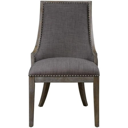 Bowery Hill Contemporary Charcoal Gray Accent Chair