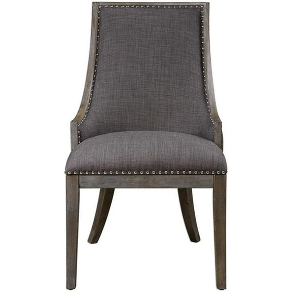 Bowery Hill Contemporary Charcoal Gray Accent Chair