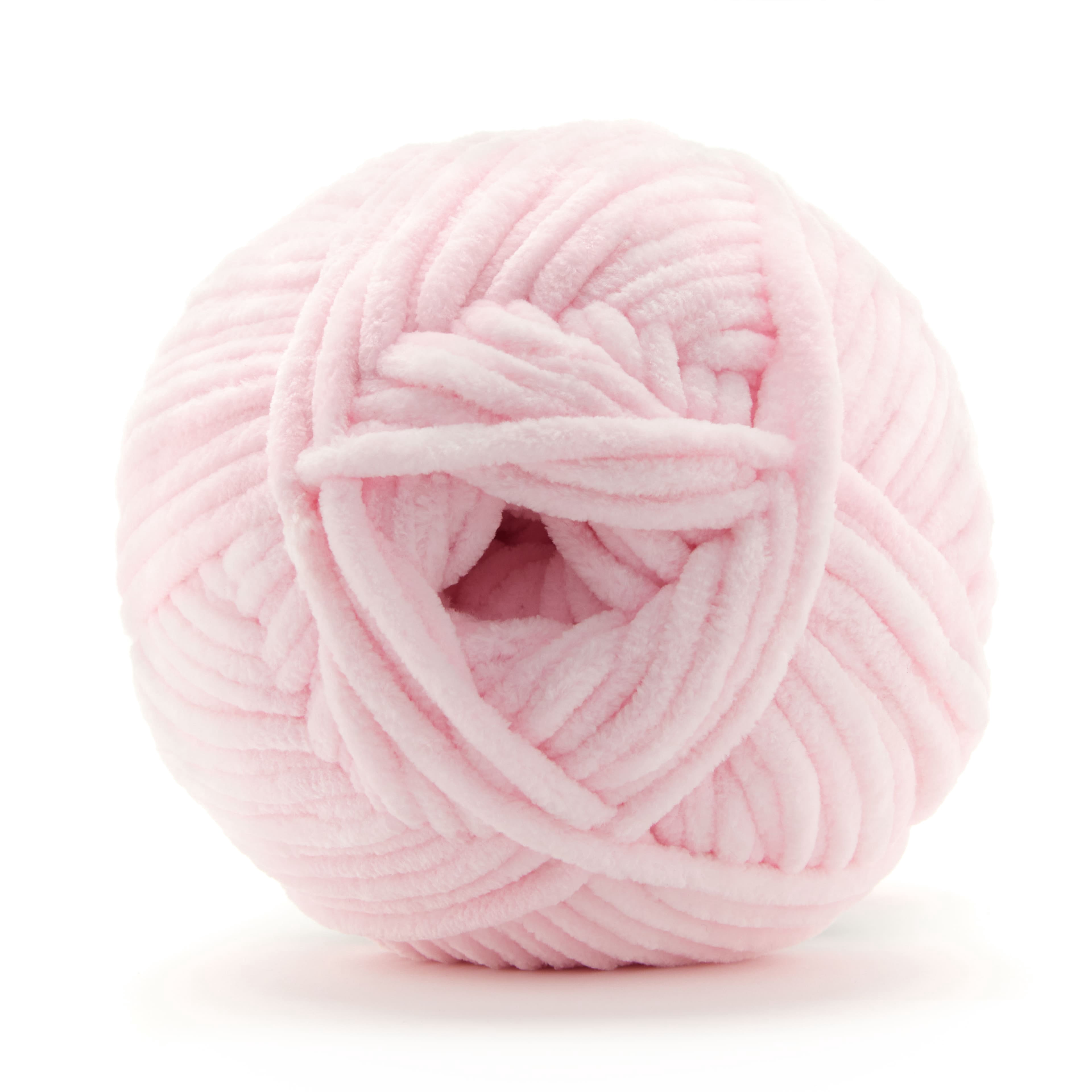 Loops & Threads Bare Pink Sweet Snuggles Lite Yarn - Super Bulky Yarn for Knitting, Crochet, Weaving, Arts & Crafts, 12 Pack
