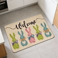thumbnail image 4 of Easter Welcome Mat Indoor Outdoor Absorbent Doormat With Non Slip Backing For Spring Holiday Decor Front Door Porch Entryway 40x60cm, 4 of 6
