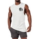 thumbnail image 1 of Camiseta sin mangas de cuello redondo para hombre, informal, a la moda, con estampado, deportiva, de poliéster, 1 of 5