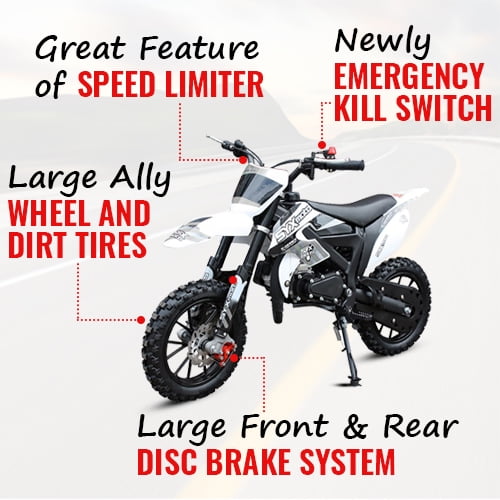 SYX MOTO 4 Stroke 125cc Gas Powered Pit Bike Off Road Electric Start Dirt  Bike