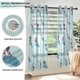 thumbnail image 3 of Yayeee Window Curtains Light Filtering 63"x52" Grommet Panel Pair Home Living Room Decor, Blue Ice Hockey, 3 of 7