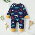 thumbnail image 4 of Baby Boys Romper Zip-up Jumpsuits Long Sleeve One Piece Bamboo Rompers for Newborn, 4 of 9