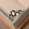 thumbnail image 1 of alexandrite ring, engagement ring, oval cut, color changing gemstone ring Gift, 1 of 4