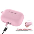 thumbnail image 3 of AirPods Pro 2 Case with Keychain/Hand Strap; AirPods Pro 2nd Generation[2022] Protective Shockproof Silicone Headphone Cover Support Wireless Charging for AirPods Pro 2 Gen - Pink, 3 of 7