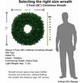 thumbnail image 3 of 3 Foot (36 inch) Color Changing LED Christmas Wreath with Prelit Red Bow, 3 of 5