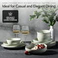 thumbnail image 4 of Maison Neuve Riverside 12-Piece Dinnerware Set for 4, Hand Crafted Plates and Bowls, Sage Green, 4 of 4