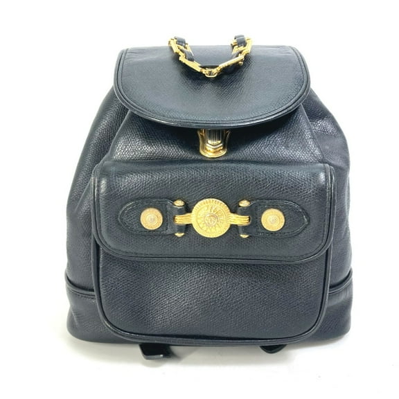 Pre-Owned Versace vintage backpack bag Backpack Black Gold (Fair)