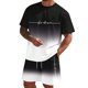 thumbnail image 1 of Playeras De Hombre Camiseta Informal De Verano De Manga Corta Con Cuello Redondo Y Estampado De Letras Y Caras Para Hombre, 1 of 5