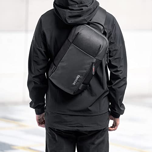 Tomtoc Compact Edc Sling Bag Minimalist Chest Shoulder Backpack Crossbody Bag For Nintendo Switch Oled 11 inch Ipad Pro With Keyboard
