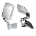thumbnail image 2 of For 87-02 Wrangler Rear View Door Mirror Manual Chrome Folding Metal SET PAIR, 2 of 5