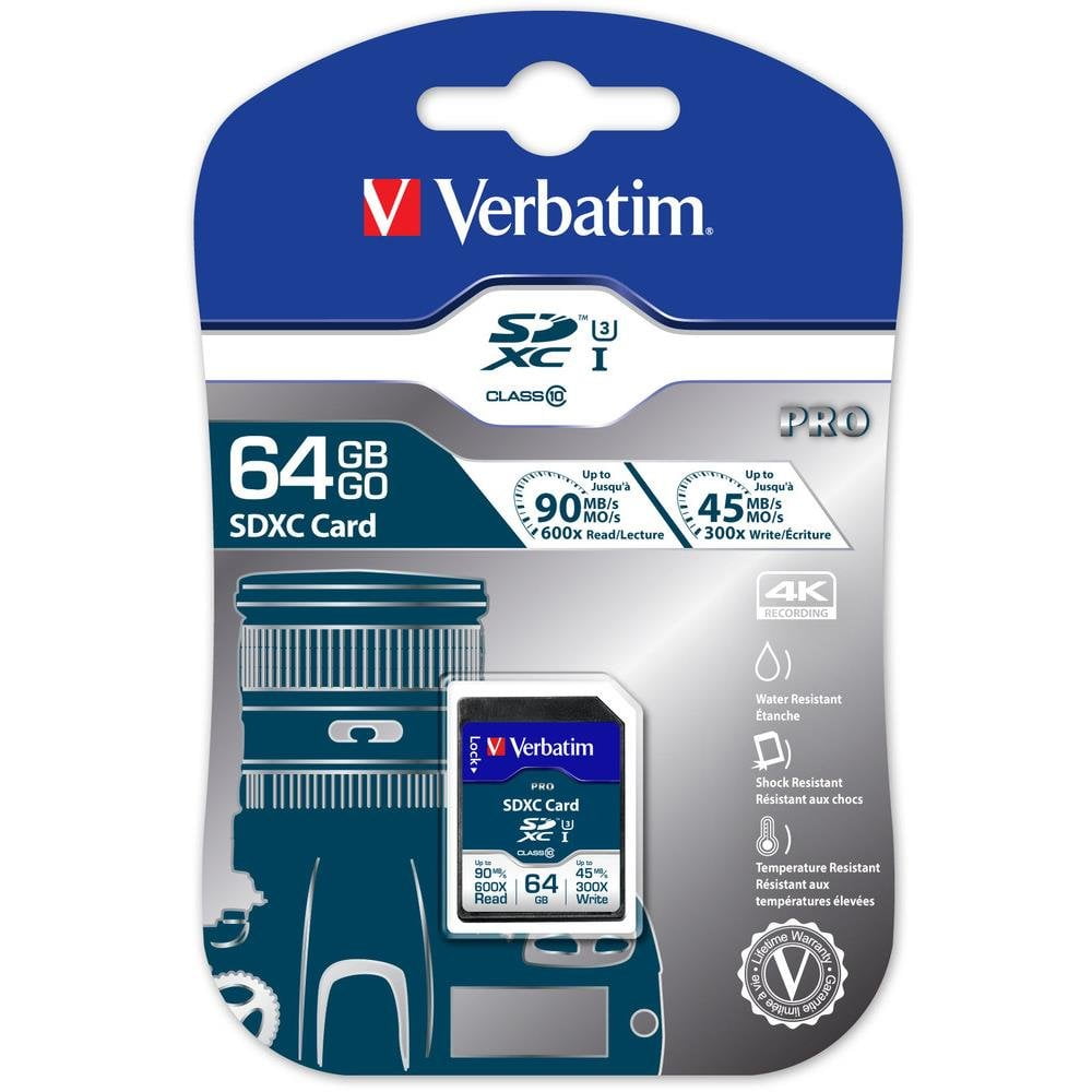 Verbatim 64 GB Class 10/UHS-I (U3) SDXC