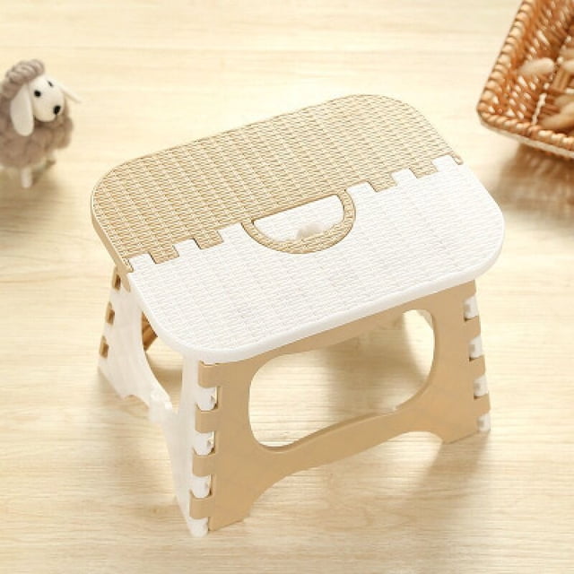 Taburete plegable de plástico pequeño, portátil, grueso, para pesca al aire libre en el hogar