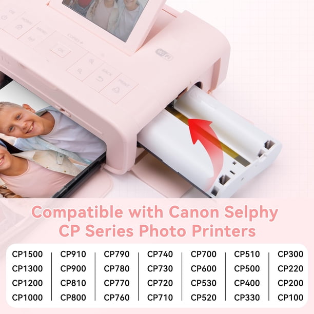 Wonfoucs Compatible for Canon Selphy CP1300 CP1500 Ink and Paper