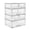 2 Wide, 4 Sm, variant on Sorbus 5-Piece Clear Stackable Pull-Out Drawer Organizer Bins for Bathroom, Vanity & Under Sink