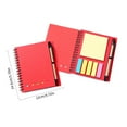 thumbnail image 3 of Notepad And Notebook Office Study Supplies Kraft Paper Notepad Coil Book With Pen Notepad Student Office Notepad Tearable 5Ml Red, 3 of 7