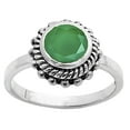 thumbnail image 3 of Natural Green onyx 925 Sterling Silver Ring size 7-9 Jewelry R-1245 DGR1111_A_7 R-1245, 3 of 7
