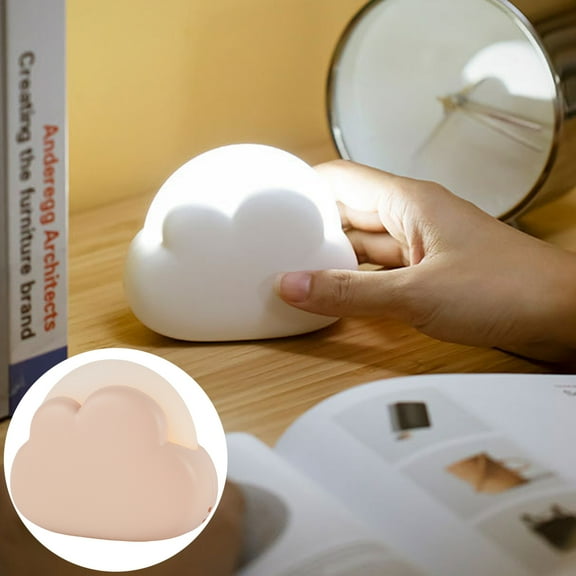 Lieonvis LED Cloud Night Light for Kids 2 Colors Dimmable Rechargeable Night Light,Portable Bedroom Night Light for Bedside Table Lamp for Bathroom Camping Newborn Girl Gift