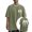 A-Army Green588, variant on Mens T-Shirts Oversize Ringer Collar Chest Small Skull Print Tees Loose Casual Short Sleeve Tshirts