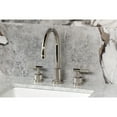 thumbnail image 2 of Kingston Brass KS8926KNL Convergent Two-Handle 3-Hole Deck Mount Widespread Bathroom Faucet with Knurled Handle and Brass Pop-Up in Polished Nickel, 2 of 7