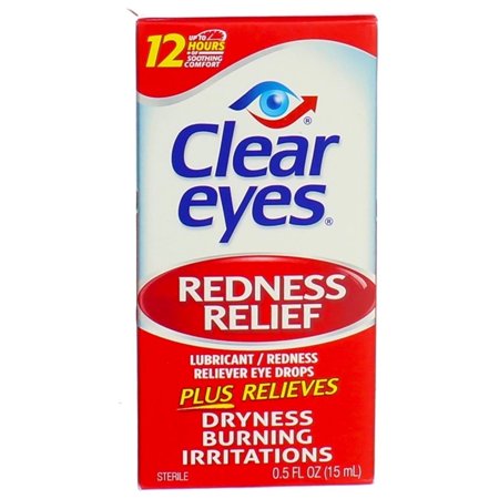 2 Pack - Clear eyes Redness Relief Eye Drops .5 fl oz (15 ml) Each