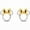 Yellow, variant on 925 Sterling Silver 14K Two Tone White & Gold Plated Mouse Outline Push Back Stud Earrings Gift for Women