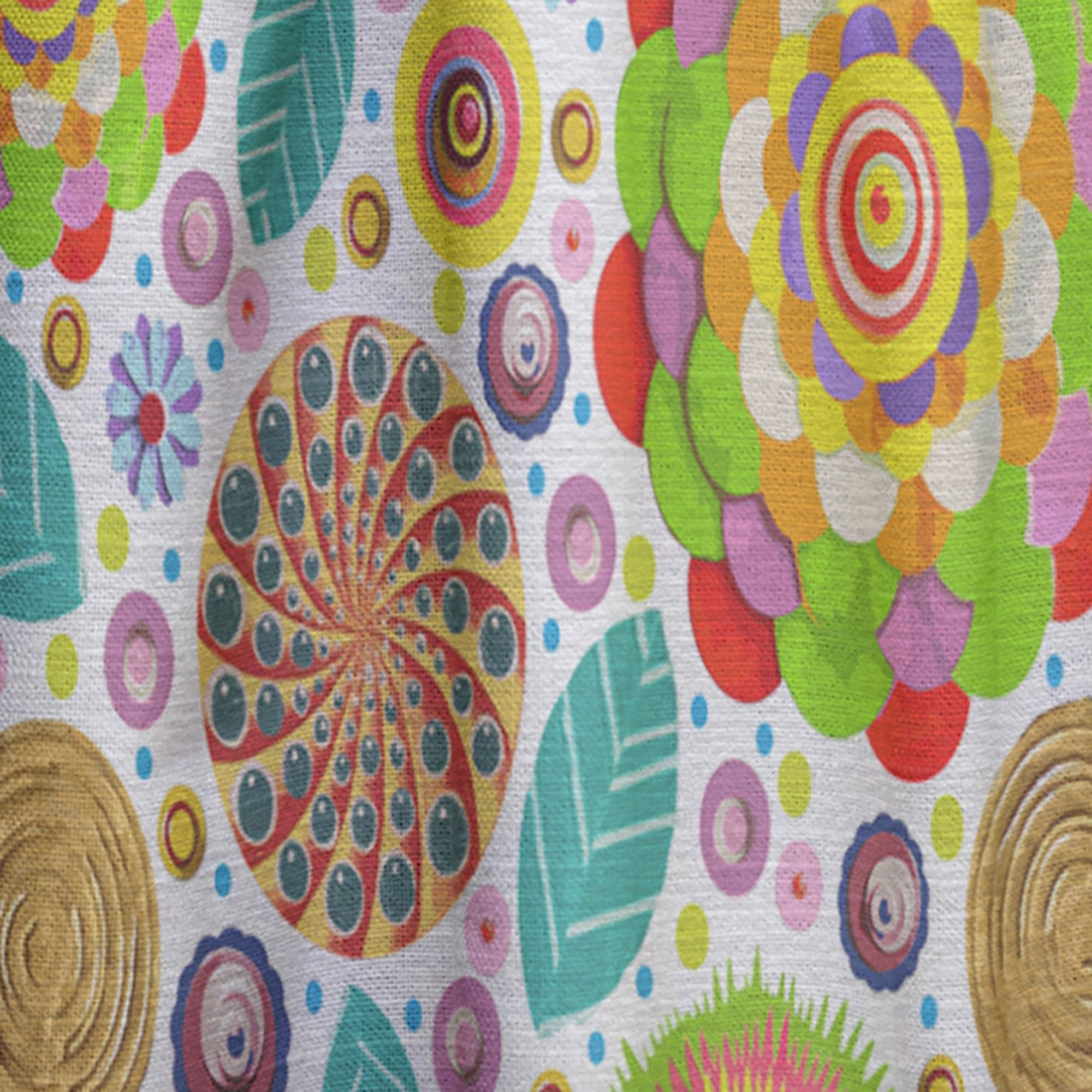 Designart 'Fashionable Pattern Flowers ' Bohemian & Eclectic Curtain Panel