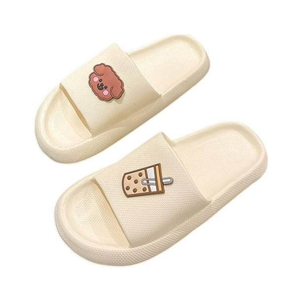 Pantuflas de Suela Gruesa y Plataforma para Mujer y Hombre Minnieouse Blanco 38/39.1