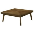 thumbnail image 3 of Layla Coffee Table, 39 Inch Square Top, Diamond Parquet, Walnut Brown Wood, 3 of 5