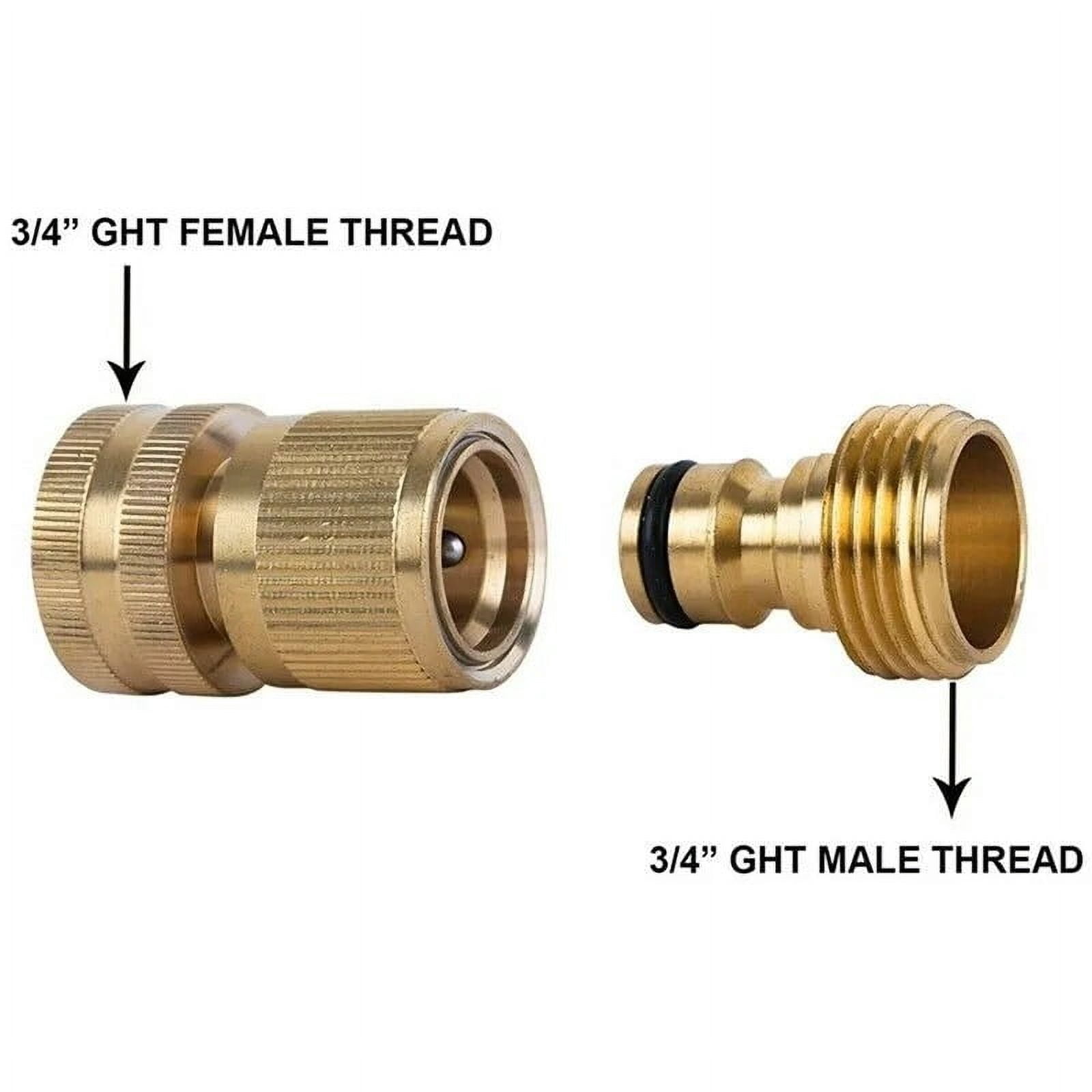 Garden Hose Quick Connect Fittings Solid Brass 4 Piece Set For Garden Watering