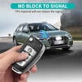 thumbnail image 3 of Key Fob Cover Compatible with Audi A1 A3 Q3 Q7 R8 A6L TT 3 Button Flip Key Keychain Case Holder Protector,A:silver, 3 of 6