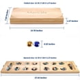 thumbnail image 3 of Juego de mesa AMEROUS Mancala de madera con 72+8 piedras de cristal, 3 of 9