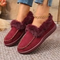 thumbnail image 6 of Wowcloth Women's Fashion Casual Winter Slip-On Cotton Shoes – Fleece-Lined Warm Round Toe, Solid Color Design for Cozy Home and Outdoor Wear, 6 of 9