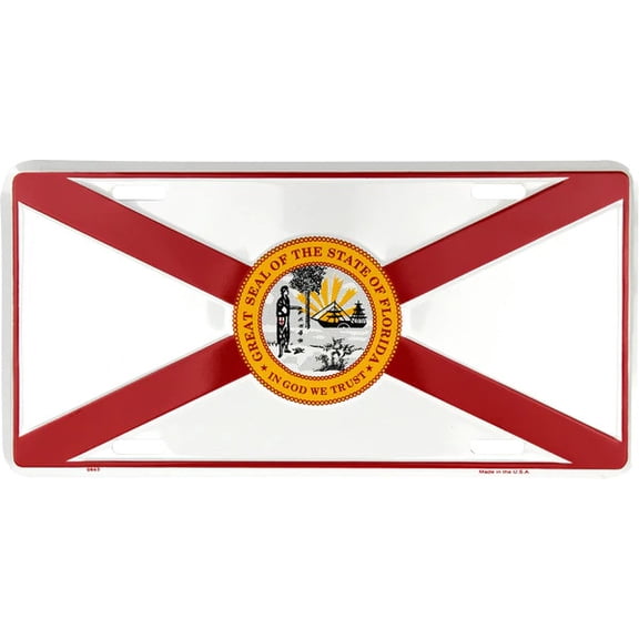 Hangtime Florida State Flag 6x12 License Plate