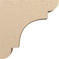 thumbnail image 3 of 8"W x 32"D x 32"H Thin New Brighton Rough Cedar Woodgrain TimberThane Corbel, Primed Tan, 3 of 6