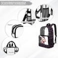thumbnail image 6 of Xoenoiee Axolotl Guitar Music Note Print Backpack for Kids Girls PVC Transparent Clear Bookbag with Adjustable Straps, Large Capacity See Through School Bag for Preschool Elementary Kindergarten, 6 of 7