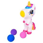 Toymendous Unicorn Ball Popper with 4 Foam Balls for Indoor and Outdoor - Unisex Ages 3+