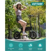 GOTRAX S2 14 Folding Adult Electric Bike, 250W, 15.5 mph Max Speed LED Display, Black
