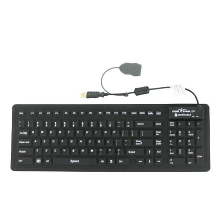 UPC: 0898109002083 | Seal Flex SSF106 Silicone Flexible Waterproof Keyboard – Black