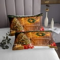 YST Christmas Tree Twin Quilt Bedding Set,Xmas Tree Bedspread Gifts for