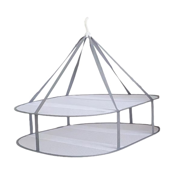 PEIBang 2 Tier Foldable Clothes,Mesh Hanging Dryer Basket,Laundry Drying Rack Net for Sweaters Household Indoor Outdoor Use