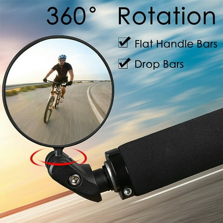 Style That Baby 2Packs Bike Mirror Bicycle Riding Rearview Mirror Handlebar Mounted with Wide Angle Convex Mirror Adjustable Rotatable Handlebar Safety Mirrors Mountain Road