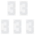 thumbnail image 1 of Termoadhesivo Número 3 Calor Transferencia 8" Blanco Único Número para Ropa, Zapatos, Sombreros, Mochilas, Calcetines, Equipaje Paquete de 5, 1 of 6