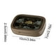 thumbnail image 3 of Caja de almacenamiento portátil de plástico, mini organizador de viaje para uso doméstico, compartimento compacto con tapa sellada, color beige, blanco, marrón y verde, apto para uso alimentario., 3 of 6