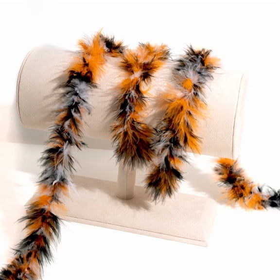 XmhyTop-A 2 Yards Fluffy Feather for DIY Crafts, Sewing Trim, Wedding & Party Decorations - Soft Plume Trim for Home Art Supplies,2 pcs,Brown Black